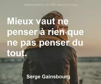 Citation de Serge Gainsbourg
