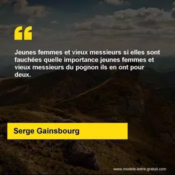 Citation Serge Gainsbourg
