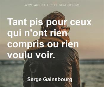 Citation de Serge Gainsbourg