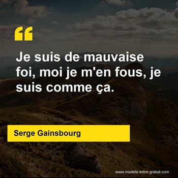 Citation Serge Gainsbourg