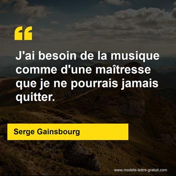 Citation Serge Gainsbourg