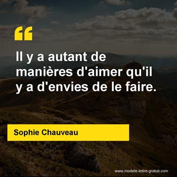 Citation de Sophie Chauveau