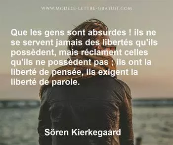 Citation de Sören Kierkegaard