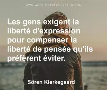 Citation de Sören Kierkegaard