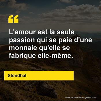 Citation de Stendhal