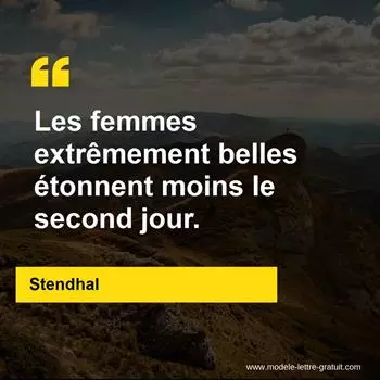 Citation Stendhal