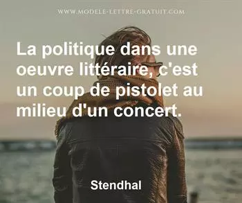 Citation de Stendhal