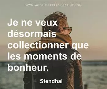 Citation de Stendhal
