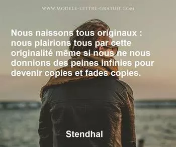 Citation de Stendhal