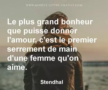 Citation de Stendhal