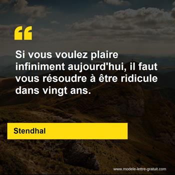 Citation de Stendhal