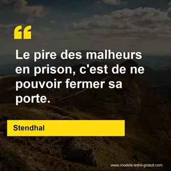 Citation Stendhal