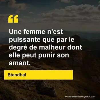 Citation Stendhal