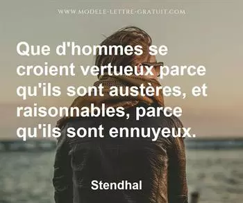 Citation de Stendhal