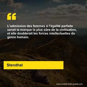 Citation Stendhal