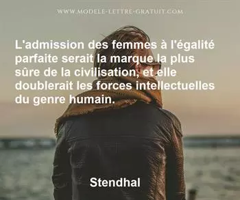 Citation de Stendhal