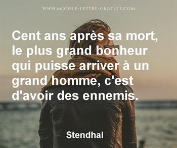 Citation de Stendhal