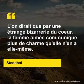 Citation Stendhal