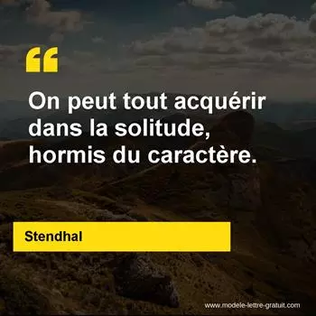 Citation Stendhal