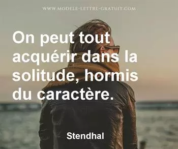 Citation de Stendhal