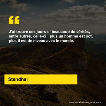 Citation de Stendhal