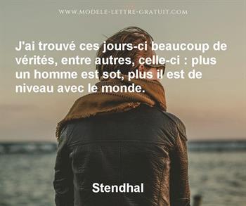 Citation de Stendhal