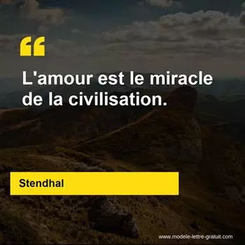 Citation Stendhal