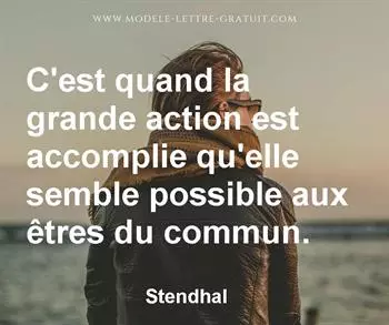 Citation de Stendhal