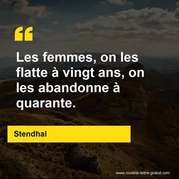 Citation Stendhal