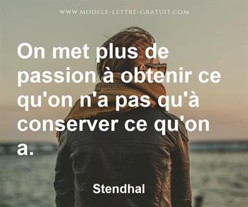 Citation de Stendhal