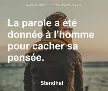 Citation de Stendhal