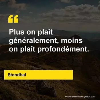Citation Stendhal