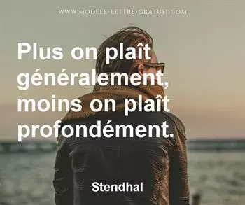 Citation de Stendhal