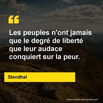 Citation de Stendhal