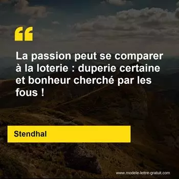Citation Stendhal