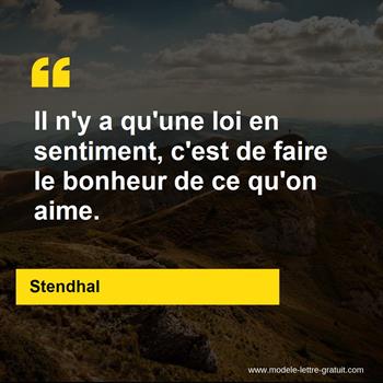 Citation de Stendhal