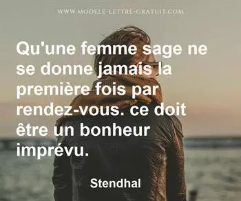 Citation de Stendhal