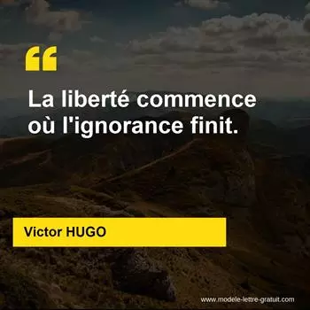 Citation Victor HUGO