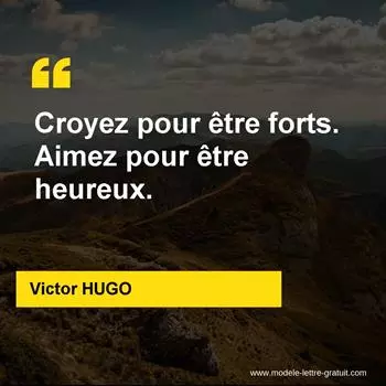 Citation Victor HUGO