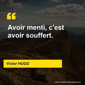 Citation Victor HUGO