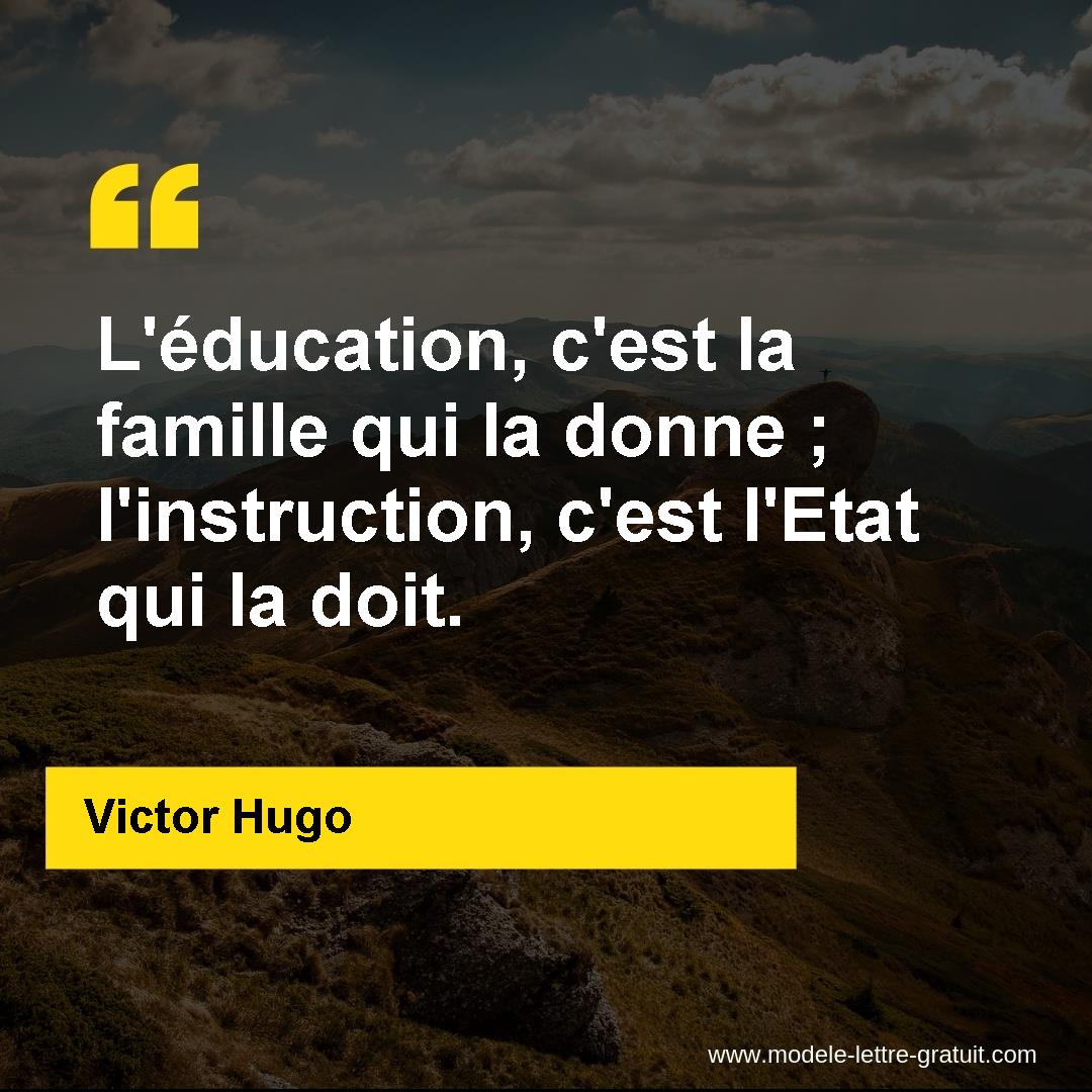education citation victor hugo