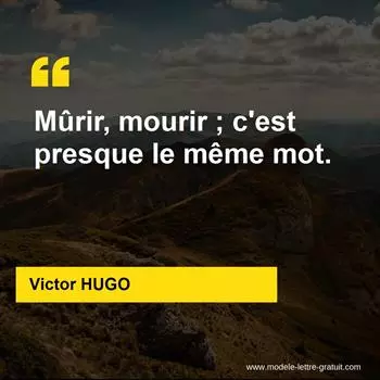 Citation Victor HUGO