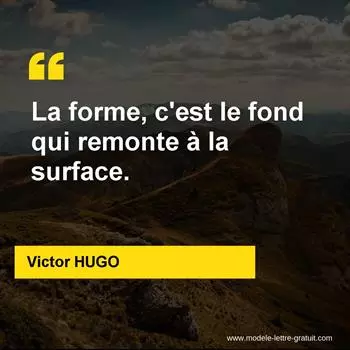 Citation Victor HUGO