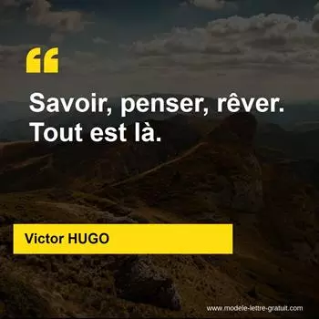 Citation Victor HUGO