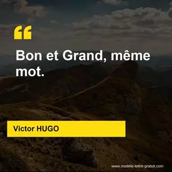 Citation Victor HUGO
