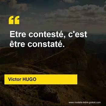 Citation Victor HUGO