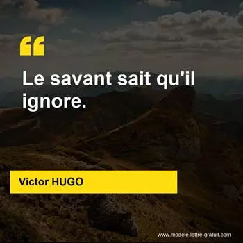 Citation Victor HUGO