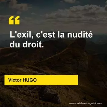 Citation Victor HUGO
