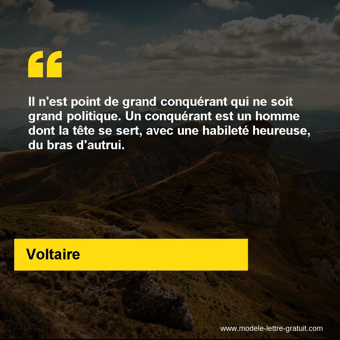 Il n'est point de grand conquérant