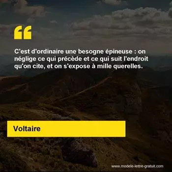 Citation Voltaire